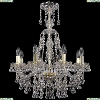 Люстра 1409/8/195/XL-68/G ★Bohemia Ivele Crystal, Золото► — Купить▼