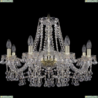 Люстра 1409/8/240/G ★Bohemia Ivele Crystal, Золото► — Купить▼