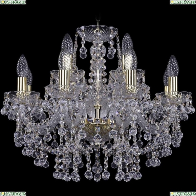 Люстра 1409/8+4/195/G ★Bohemia Ivele Crystal, Золото► — Купить▼