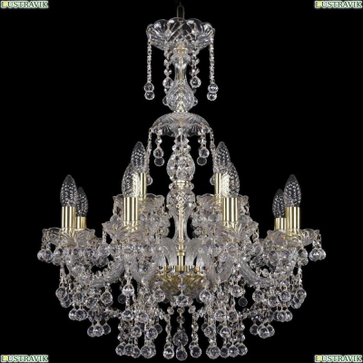Люстра 1409/8+4/195/XL-68/G ★Bohemia Ivele Crystal, Золото► — Купить▼