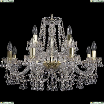 Люстра 1409/8+4/240/G ★Bohemia Ivele Crystal, Золото► — Купить▼