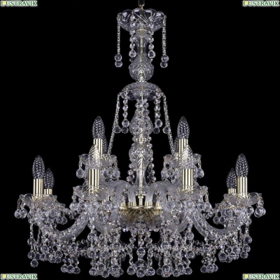 Люстра 1409/8+4/240/XL-76/G ★Bohemia Ivele Crystal, Золото► — Купить▼