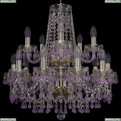 Люстра 1410/10+5/195/2d/G/V7010 ★Bohemia Ivele Crystal, Золото► — Купить▼