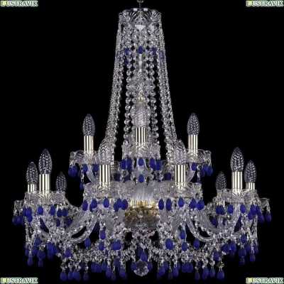 Люстра 1410/10+5/240/h-75/G/V3001 ★Bohemia Ivele Crystal, Золото► — Купить▼