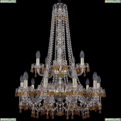 Люстра 1410/10+5/240/h-91/2d/G/V1003 ★Bohemia Ivele Crystal, Золото► — Купить▼