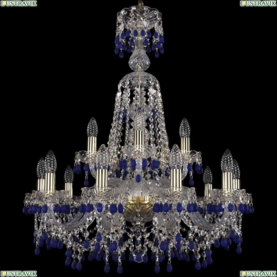 Люстра 1410/10+5/240/XL-80/G/V3001 ★Bohemia Ivele Crystal, Золото► — Купить▼