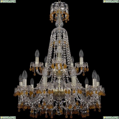 Люстра 1410/10+5/240/XL-91/2d/G/V1003 ★Bohemia Ivele Crystal, Золото► — Купить▼