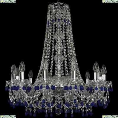 Люстра 1410/12/240/h-74/Ni/V3001 ★Bohemia Ivele Crystal, Никель► — Купить▼