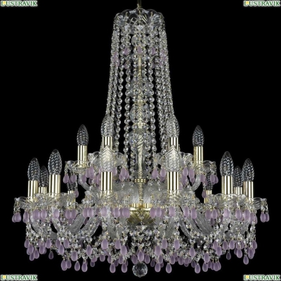 Люстра 1410/12+6/240/h-74/G/V7010 ★Bohemia Ivele Crystal, Золото► — Купить▼