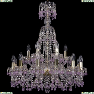 Люстра 1410/12+6/240/XL-80/G/V7010 ★Bohemia Ivele Crystal, Золото► — Купить▼