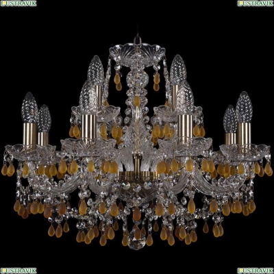 Люстра 1410/8+4/195/Pa/V1003 ★Bohemia Ivele Crystal, Патина► — Купить▼