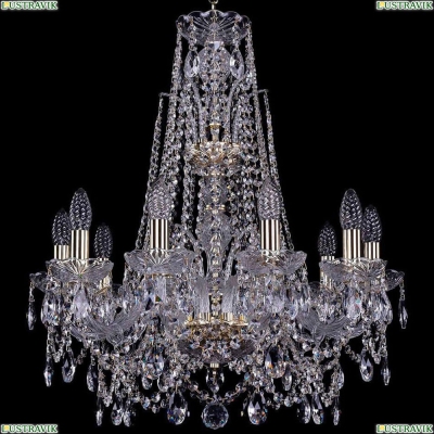 Люстра 1411/10/195/XL-65/G ★Bohemia Ivele Crystal, Золото► — Купить▼