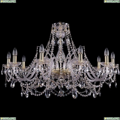 Люстра 1411/10/360/G ★Bohemia Ivele Crystal, Золото► — Купить▼