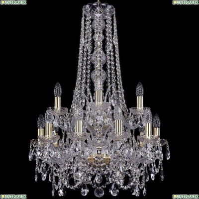 Люстра 1411/10+5/195/h-83/2d/G ★Bohemia Ivele Crystal, Золото► — Купить▼