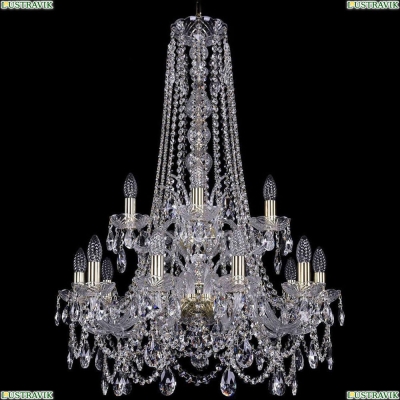 Люстра 1411/10+5/240/h-94/2d/G ★Bohemia Ivele Crystal, Золото► — Купить▼