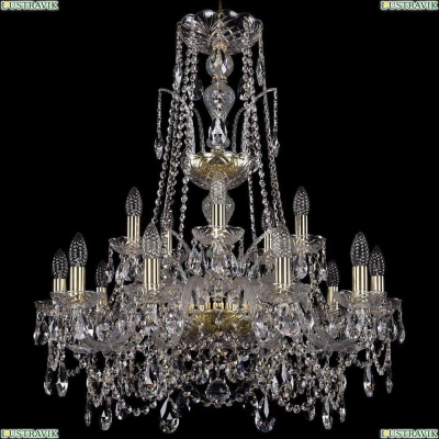 Люстра 1411/10+5/240/XL-86/G ★Bohemia Ivele Crystal, Золото► — Купить▼