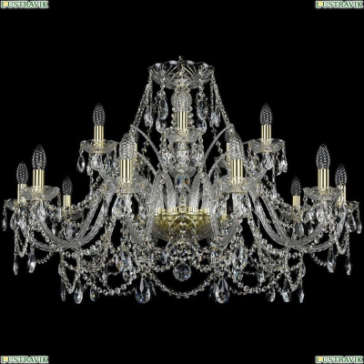 Люстра 1411/10+5/360/G ★Bohemia Ivele Crystal, Золото► — Купить▼