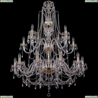 Люстра 1411/10+5+5/360/2d/G ★Bohemia Ivele Crystal, Золото► — Купить▼