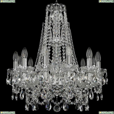 Люстра 1411/12/195/XL-65/Ni ★Bohemia Ivele Crystal, Никель► — Купить▼