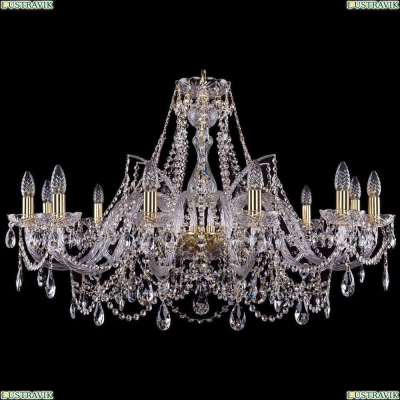 Люстра 1411/12/360/G ★Bohemia Ivele Crystal, Золото► — Купить▼