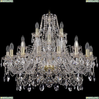 Люстра 1411/16+8+4/300/G ★Bohemia Ivele Crystal, Золото► — Купить▼