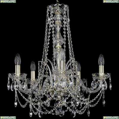 Люстра 1411/5/195/h-62/G ★Bohemia Ivele Crystal, Золото► — Купить▼