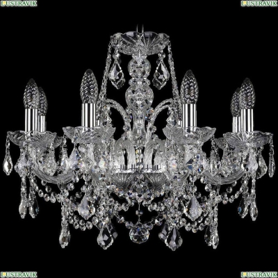 Люстра 1411/8/195/Ni/Leafs ★Bohemia Ivele Crystal, Никель► — Купить▼