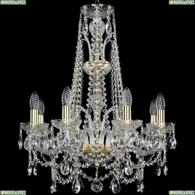 Люстра 1411/8/195/XL-65/G ★Bohemia Ivele Crystal, Золото► — Купить▼