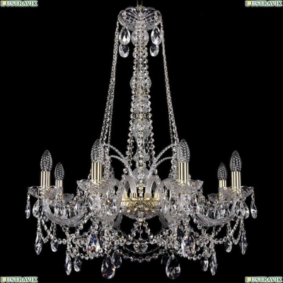 Люстра 1411/8/240/h-83/G ★Bohemia Ivele Crystal, Золото► — Купить▼