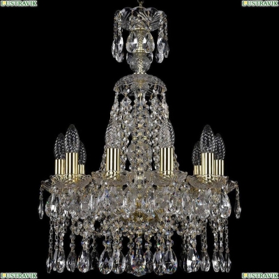 Люстра 1413/10/141/XL-60/G ★Bohemia Ivele Crystal, Золото► — Купить▼