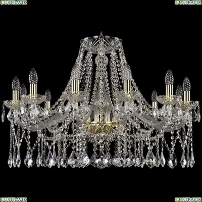 Люстра 1413/12/300/G/Leafs ★Bohemia Ivele Crystal, Золото► — Купить▼