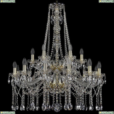 Люстра 1413/12+6/300/h-96/2d/G ★Bohemia Ivele Crystal, Золото► — Купить▼