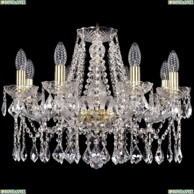 Люстра 1413/8/200/G/Leafs ★Bohemia Ivele Crystal, Золото► — Купить▼