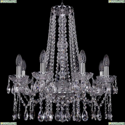 Люстра 1413/8/200/h-61/Ni ★Bohemia Ivele Crystal, Никель► — Купить▼