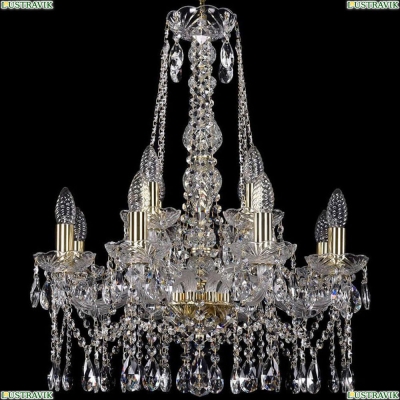 Люстра 1413/8+4/200/h-66/G ★Bohemia Ivele Crystal, Золото► — Купить▼