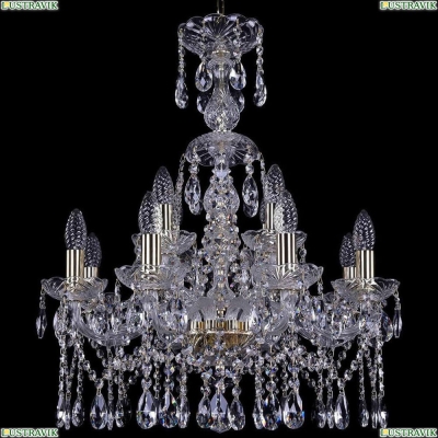Люстра 1413/8+4/200/XL-66/G ★Bohemia Ivele Crystal, Золото► — Купить▼