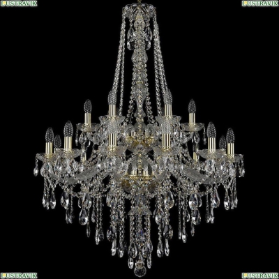 Люстра 1415/12+6/300/h-112/2d/G ★Bohemia Ivele Crystal, Золото► — Купить▼
