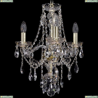 Люстра 1415/3/141/G ★Bohemia Ivele Crystal, Золото► — Купить▼