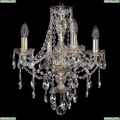 Люстра 1415/4/141/G ★Bohemia Ivele Crystal, Золото► — Купить▼