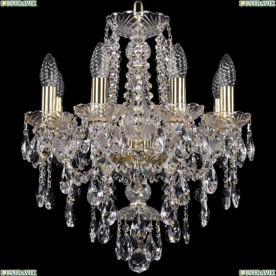 Люстра 1415/8/141/G ★Bohemia Ivele Crystal, Золото► — Купить▼