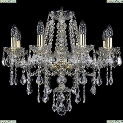 Люстра 1415/8/200/G/Leafs ★Bohemia Ivele Crystal, Золото► — Купить▼