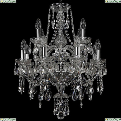 Люстра 1415/8+4/165/2d/Ni ★Bohemia Ivele Crystal, Никель► — Купить▼