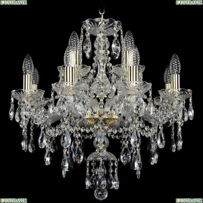 Люстра 1415/8+4/200/G ★Bohemia Ivele Crystal, Золото► — Купить▼
