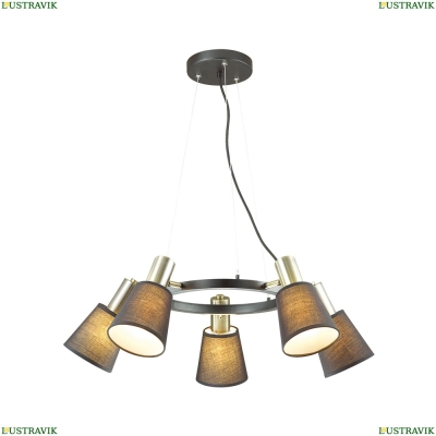 Люстра 3638/5 ★Lumion, 5 x 60Вт☀, Черный► — Купить▼