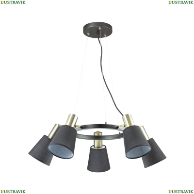 Люстра 3638/5 ★Lumion, 5 x 60Вт☀, Черный► — Купить▼
