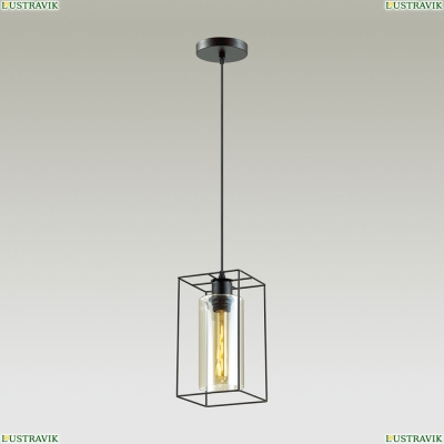 Подвес 3728/1 ★Lumion, 1 x 60Вт☀, Черный► — Купить▼