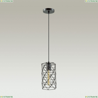 Подвес 3729/1 ★Lumion, 1 x 60Вт☀, Черный► — Купить▼