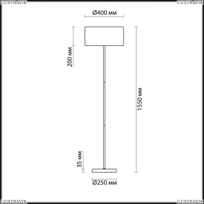 Торшер 3745/2F ★Lumion, 2 x 60Вт☀, Матовый никель► — Купить▼