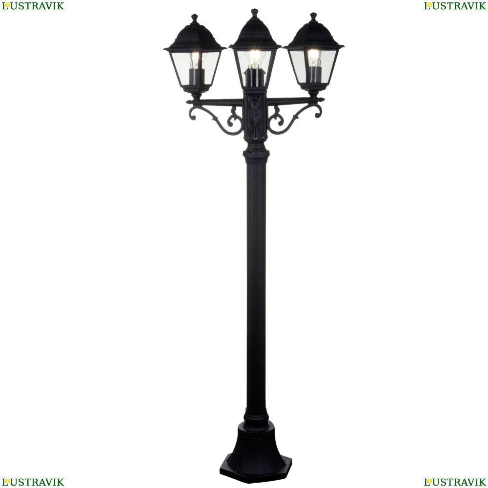 Фонарь O003FL-03B ★Maytoni, 3 x 60Вт☀, Черный► — Купить▼