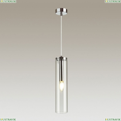 Подвес 4695/1 ★Odeon Light, 1 x 40Вт☀, Хром► — Купить▼